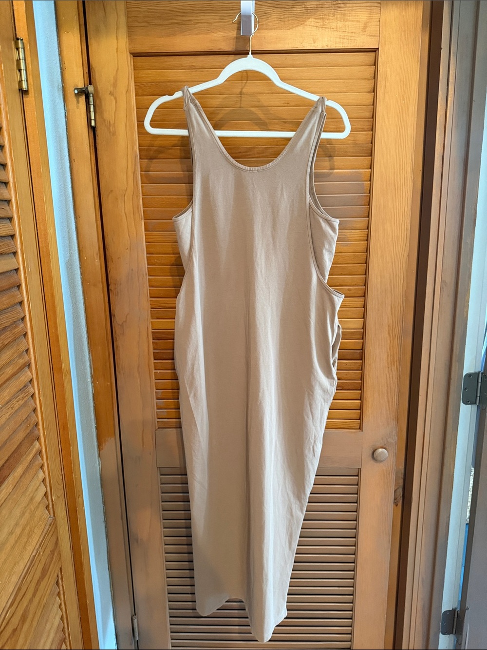 NWT Free People Movement Sleeveless Dress. Pumice Tank Dress with Side Pockets